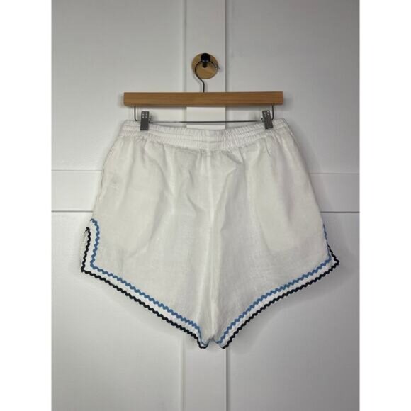 NEW Birds of Paradis by Trovata Dora White Shorts with Ric Rac Size: Medium - Picture 6 of 7